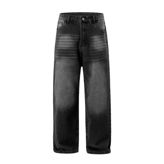 STRAIGHT BLACK BAGGY JEANS