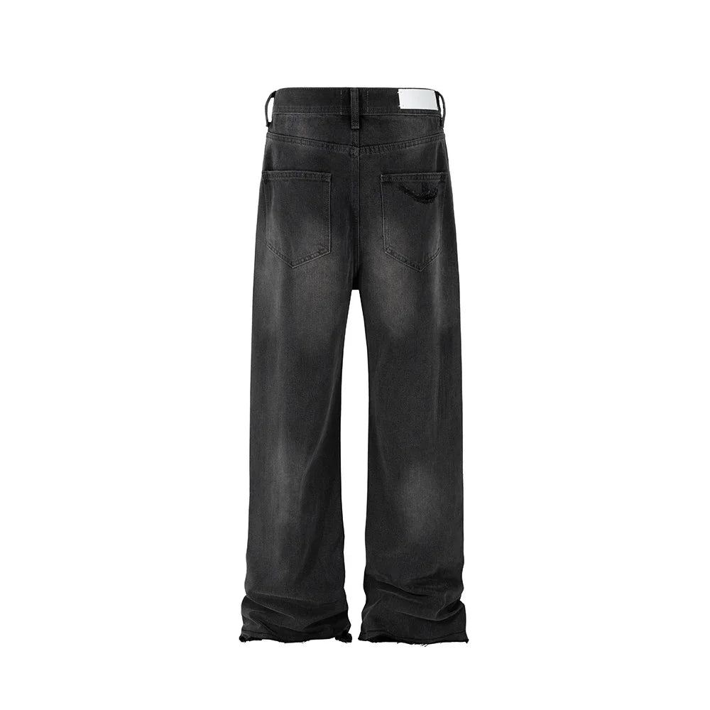 Black Ripped Flare Jeans