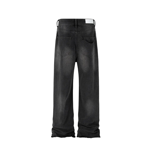 Black Ripped Flare Jeans