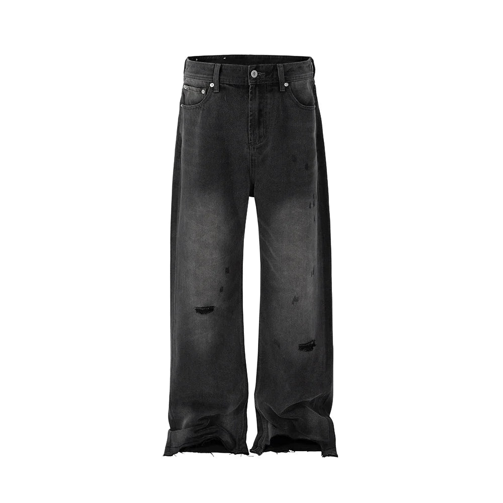 Black Ripped Flare Jeans