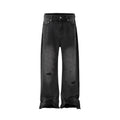 Black Ripped Flare Jeans