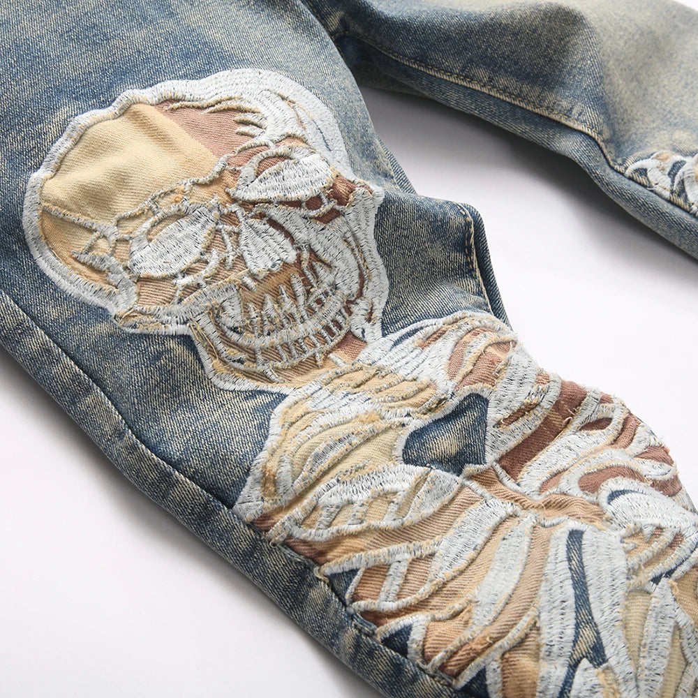 Skull Boot Flare Jeans
