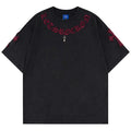 Metal Cross Embroidery T-Shirt
