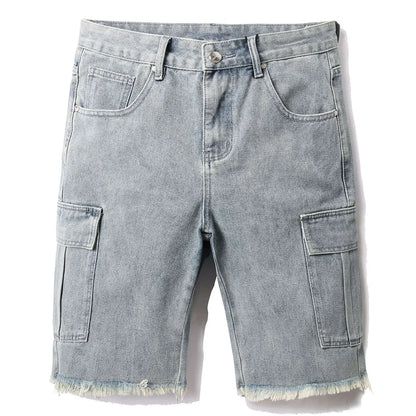 Ripped Grey Shorts Jeans