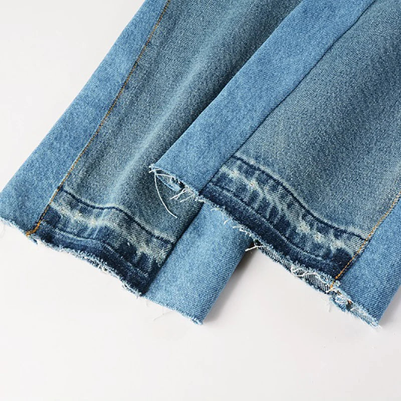 Blue Patched Jeans