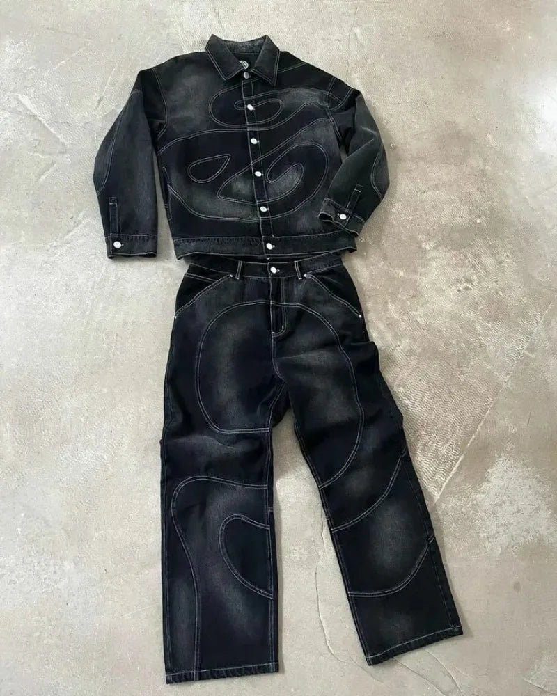 Denim Mixed Waves