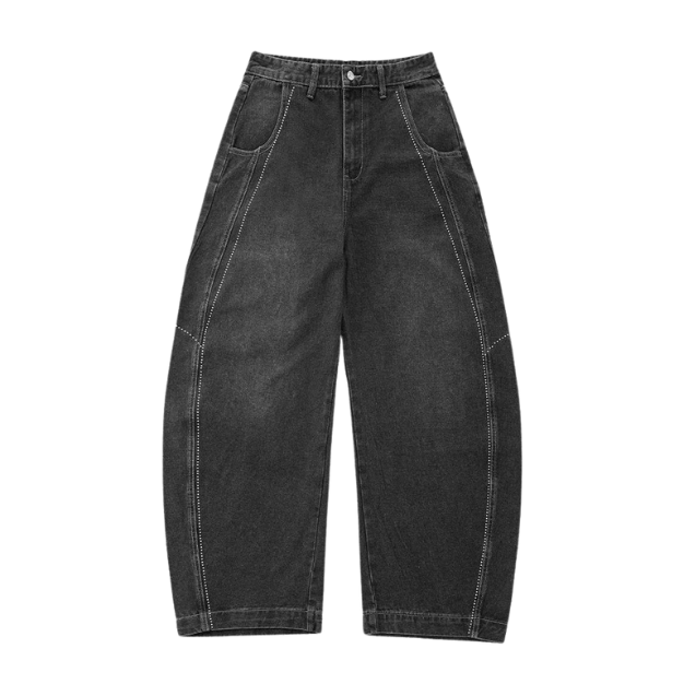 Single Rinestone Stripes Jeans