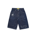 Spiking Letter Shorts Jeans