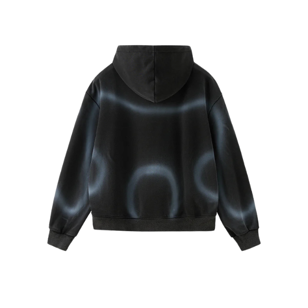 Spray Waves Black Hoodie