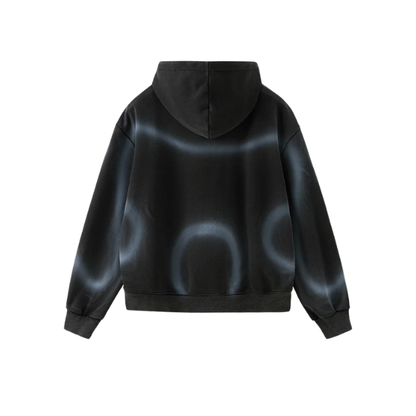 Spray Waves Black Hoodie