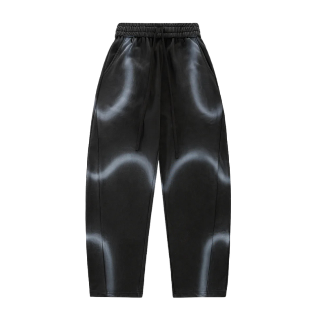 Spray Waves Black Hoodie