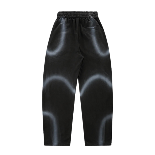 Spray Waves Black Hoodie