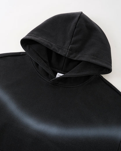Spray Waves Black Hoodie