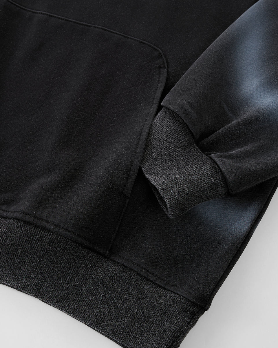 Spray Waves Black Hoodie