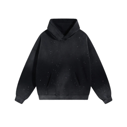 Stained Washed Black Hoodie