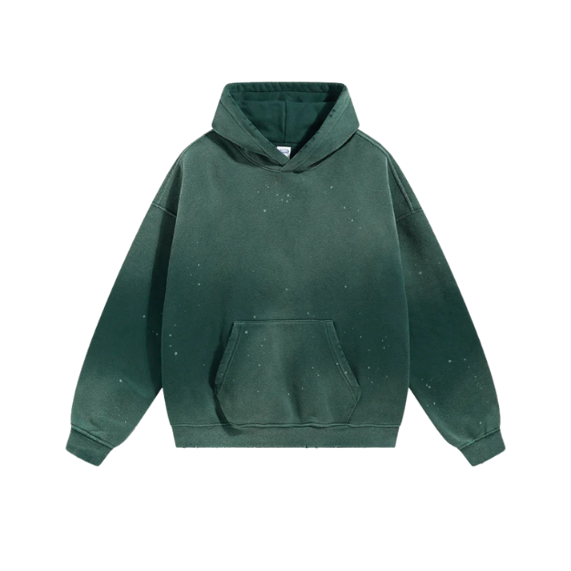 Stained Washed Green Hoodie