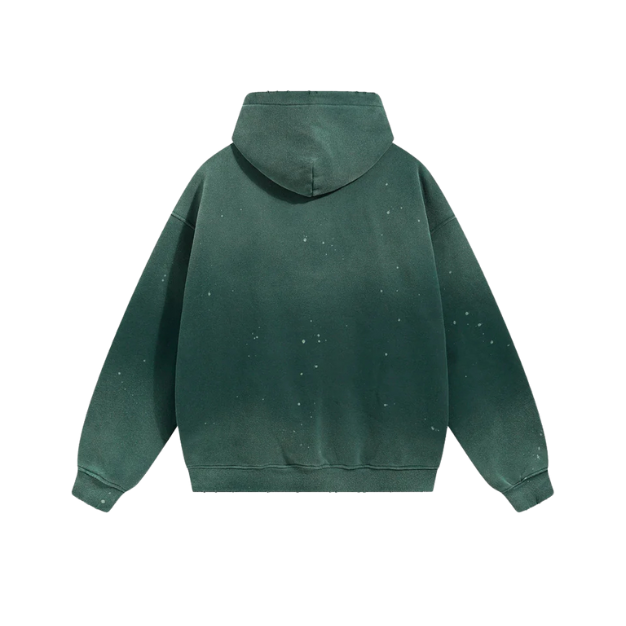 Stained Washed Green Hoodie