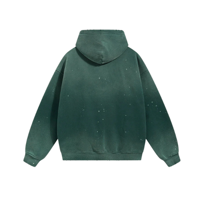 Stained Washed Green Hoodie