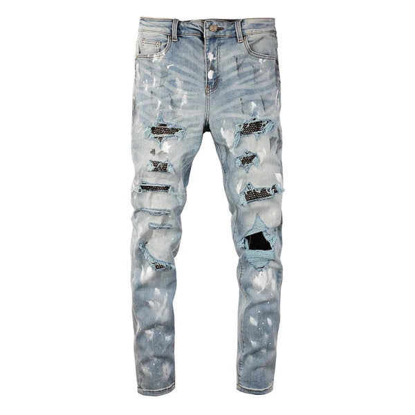 Stained Light Jeans