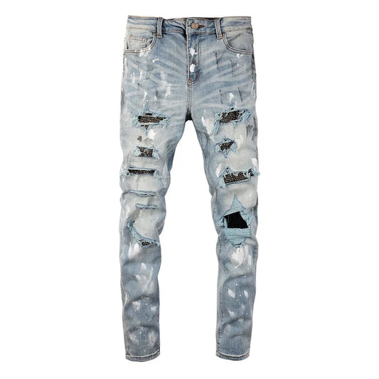 Stained Light Jeans