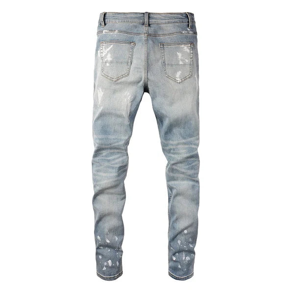 Stained Light Jeans