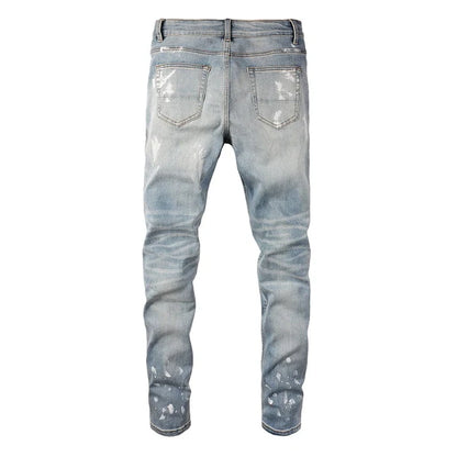 Stained Light Jeans
