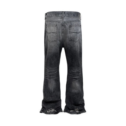 Stretched Black Flare Jeans