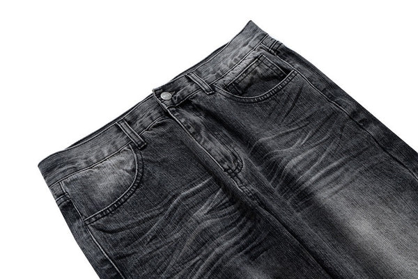 Stretched Black Flare Jeans