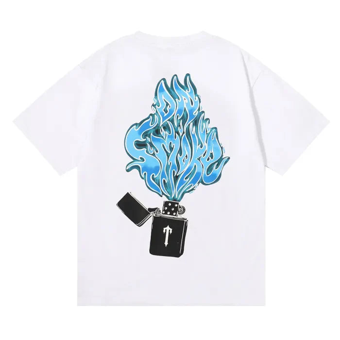 TRAPSTAR SHIRT - BLUE SMOKE WHITE