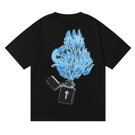 TRAPSTAR SHIRT - BLUE SMOKE BLACK