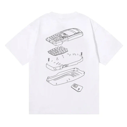 TRAPSTAR SHIRT - PHONE WHITE