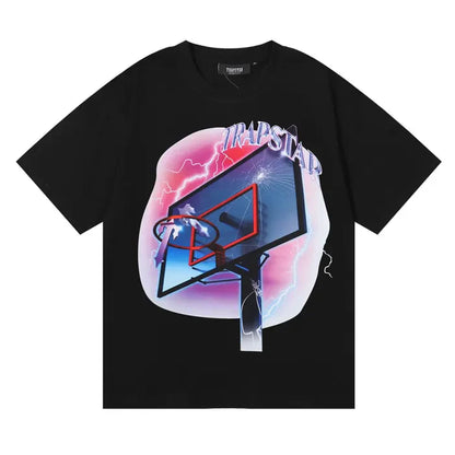 TRAPSTAR SHIRT - BASKET COURT BLACK