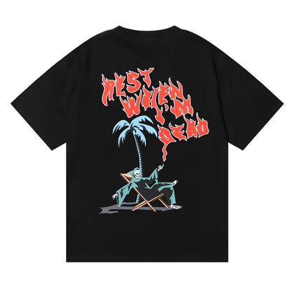 TRAPSTAR SHIRT - DEAD PALMS BLACK