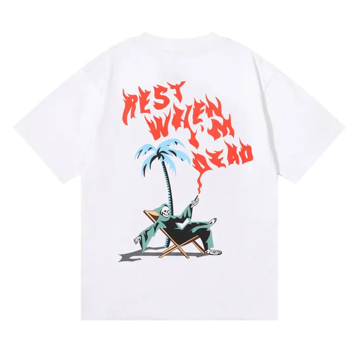 TRAPSTAR SHIRT - DEAD PALMS WHITE