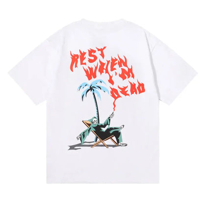 TRAPSTAR SHIRT - DEAD PALMS WHITE