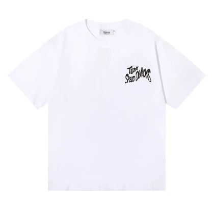 TRAPSTAR SHIRT - SPEED DEMONS WHITE