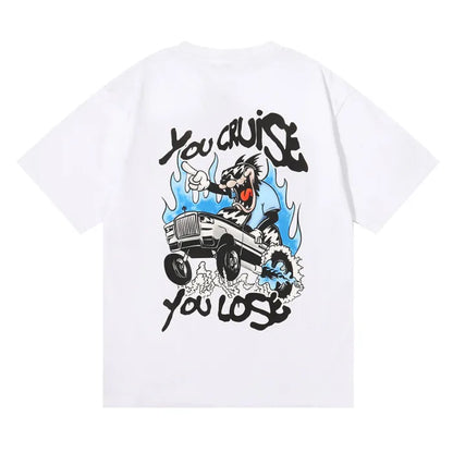 TRAPSTAR SHIRT - SPEED DEMONS WHITE