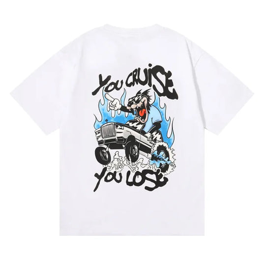 TRAPSTAR SHIRT - SPEED DEMONS WHITE