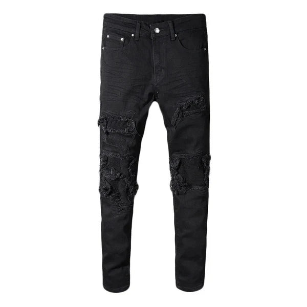 Total Black Ripped Jeans