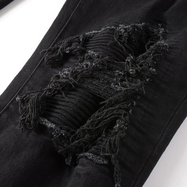 Total Black Ripped Jeans
