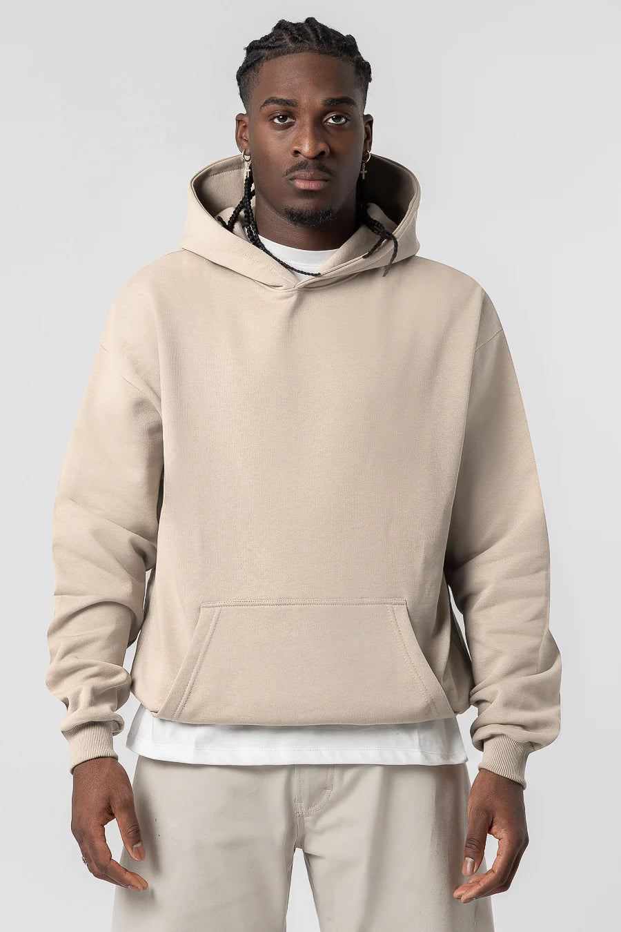 Total White Sand Hoodie 330GSM