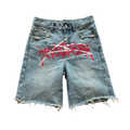 Wiped Graffiti Jean Shorts