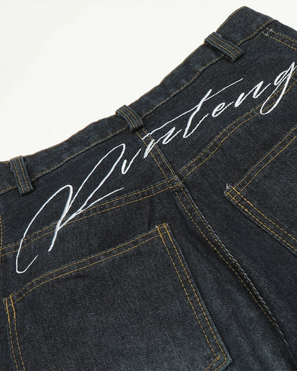 Writer Black Italic Jeans
